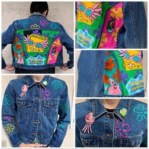 Custom painted denim jacket
